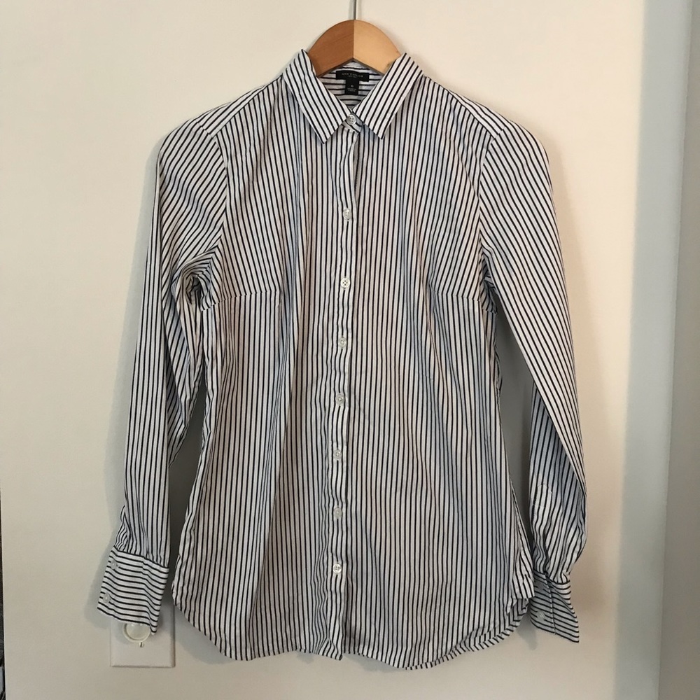 EUC Ann Taylor striped Perfect shirt